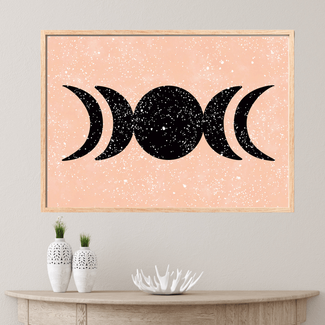 Impression Cycle de la Lune Bohème - Décoration Murale Mystique / Boho Moon Cycle Print - Mystical Wall Decor