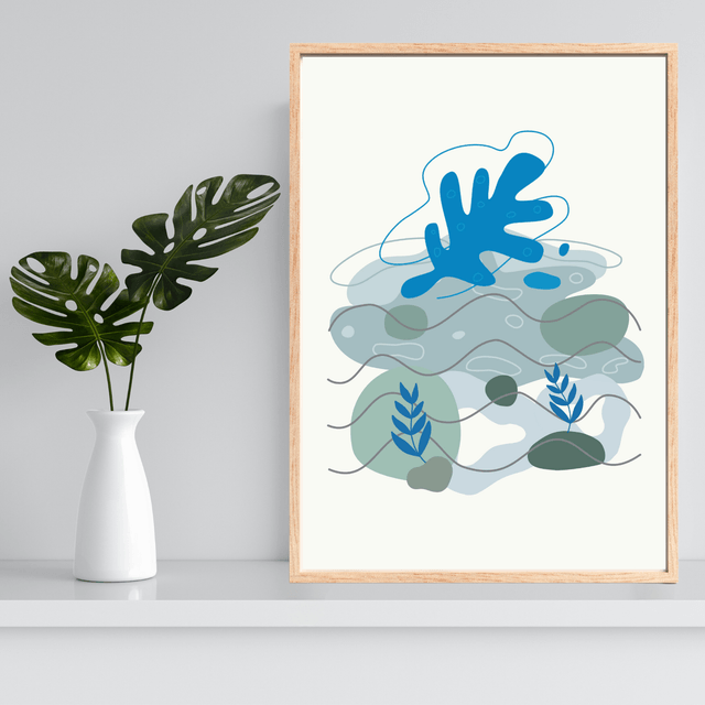Impression Botanique Verte Bohème - Décoration Murale Inspirée par la Nature / Botanical Green Boho Print - Nature-Inspired Wall Decor