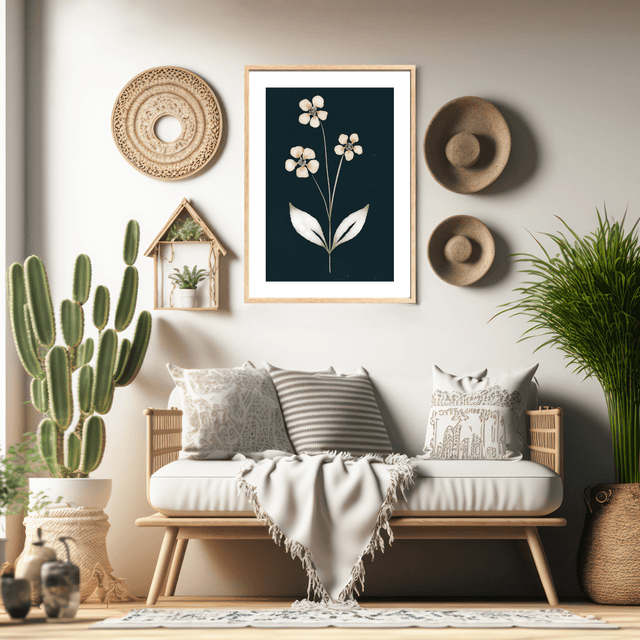 Impression Florale Rose Pastel / Soft Elegance: Pastel Rose Art Print: Décoration Murale Minimalist 