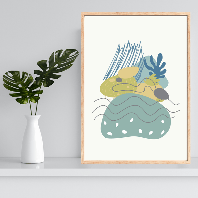 Impression Botanique Verte Bohème - Art Mural Inspiré par la Nature / Botanical Green Boho Print - Nature-Inspired Wall Art