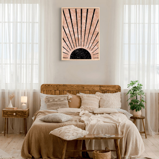 Impression Art Lever de Soleil Bohème - Décoration Murale Bohème  / Boho Sunrise Art Print - Bohemian Wall Decor