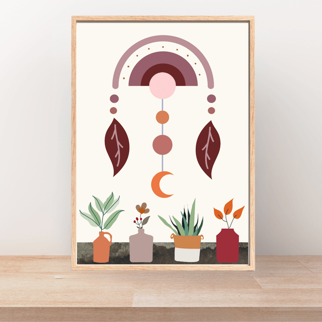 Impression Art Attrape-Rêves Bohème - Décoration Murale Éthérée / Boho Dream Catcher Art Print - Ethereal Wall Decor