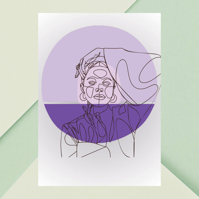 IIIustration de Art Linéaire Élégant - Femme avec le Bras Levé / Elegant Line Art Woman with Raised Arm - Minimalist Art Print