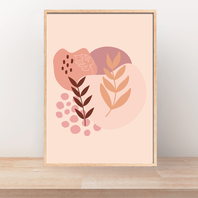 Impression Feuilles Botaniques Bohème - Art Mural Inspiré par la Nature / Botanical Boho Leaves Print - Nature-Inspired Wall Art