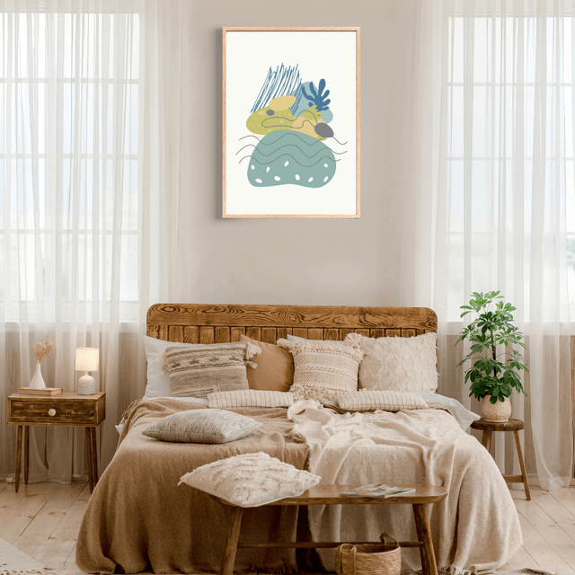 Impression Botanique Verte Bohème - Art Mural Inspiré par la Nature / Botanical Green Boho Print - Nature-Inspired Wall Art