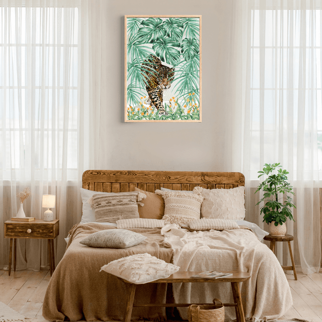 Impression Jaguar Rôdant dans la Jungle - Décoration Murale Sauvage / Jaguar Roaming in the Jungle Print - Wild Wall Decor