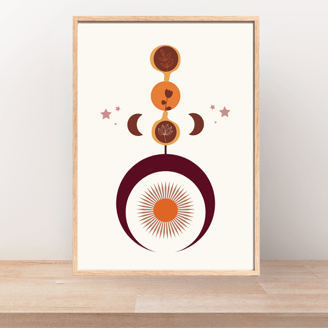 Impression d'Art Harmonie Céleste – Décoration Murale Bohème Moderne / Celestial Harmony Art Print – Modern Boho Wall Decor