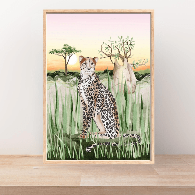 Impression de Guépard dans la Savane / Cheetah Print - Grace in the Savannah