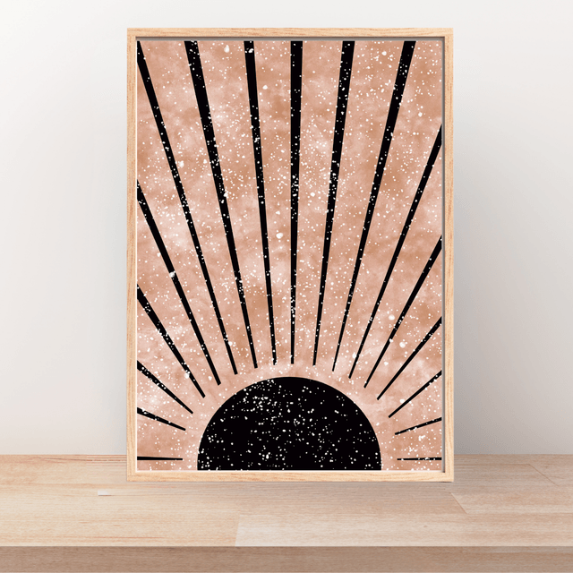 Impression Art Lever de Soleil Bohème - Décoration Murale Bohème  / Boho Sunrise Art Print - Bohemian Wall Decor