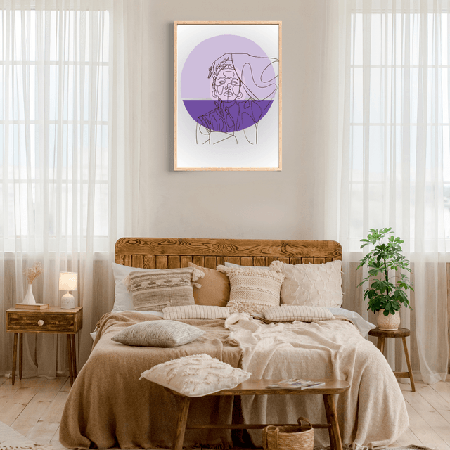 IIIustration de Art Linéaire Élégant - Femme avec le Bras Levé / Elegant Line Art Woman with Raised Arm - Minimalist Art Print