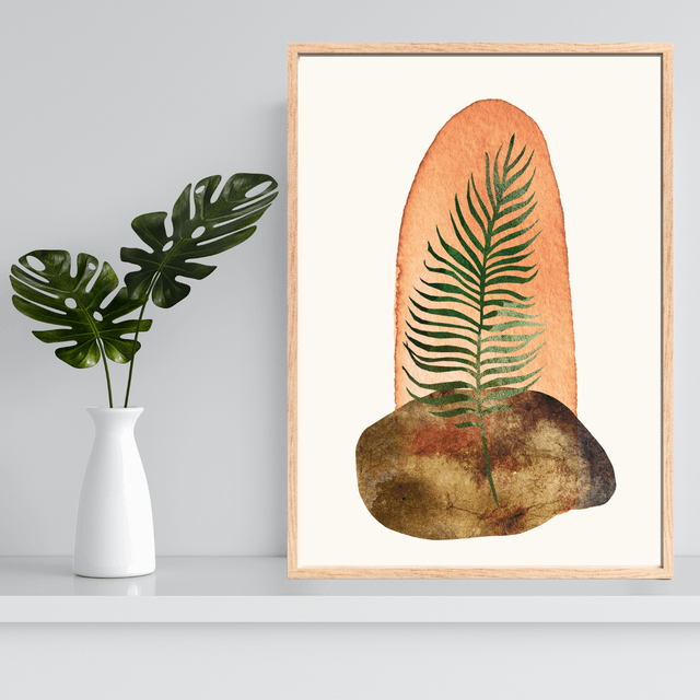 Impression Feuille Botanique Minimaliste - Décoration Murale Élégante / Minimalist Botanical Leaf Print - Elegant Wall Decor