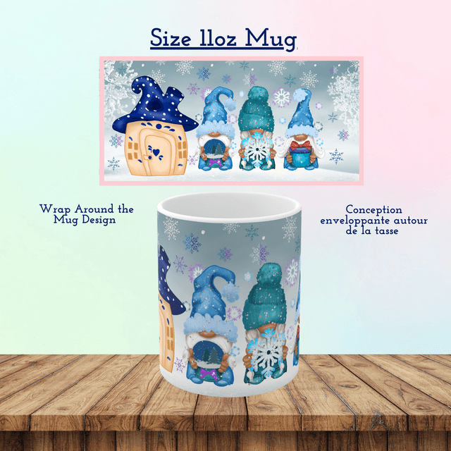 Winter Christmas Gnomes Accent Coffee Mug, 11oz – A Festive Gift for Family & Friend / Mug de Noël avec Gnomes d’Hiver, 11oz 