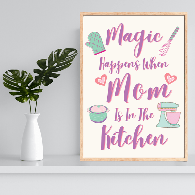 Impression Typographique 'Rien de Mieux que la Cuisine de Maman'- Décoration Murale / Nothing Better Than Mom's Cooking Typography Print - Wall Decor"