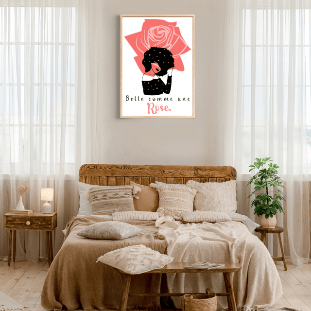 Impression 'Belle comme une Rose- Art Floral Élégant  / Beautiful as a Rose' Print - Elegant Floral Wall Art