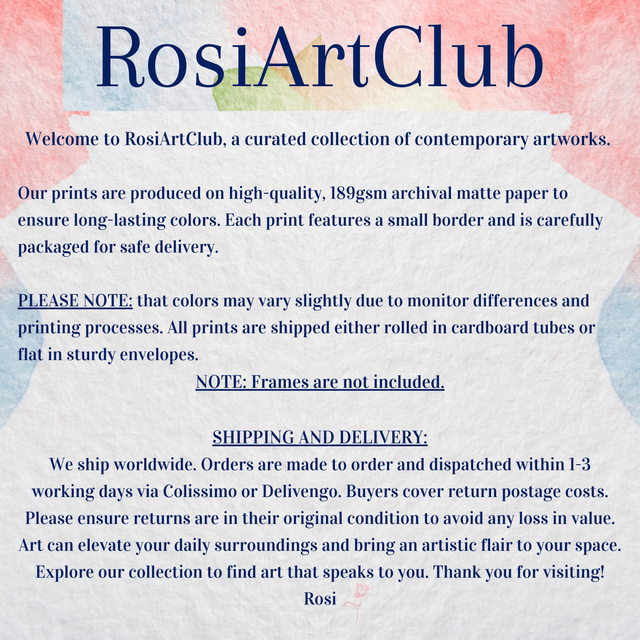 Rose Bleue avec Tige Feuillue Luxuriante / Blue Rose with Lush Leafy Stem: Décoration Murale Murmures de la Natureon 