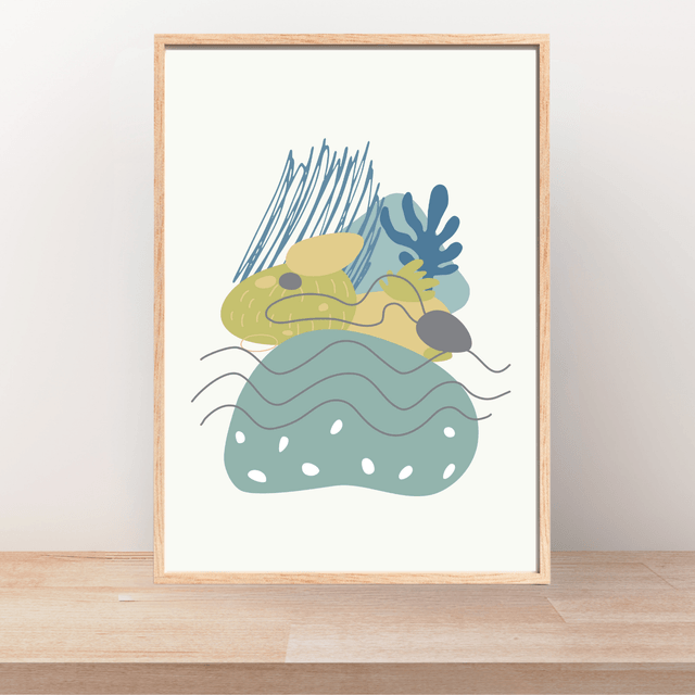 Impression Botanique Verte Bohème - Art Mural Inspiré par la Nature / Botanical Green Boho Print - Nature-Inspired Wall Art