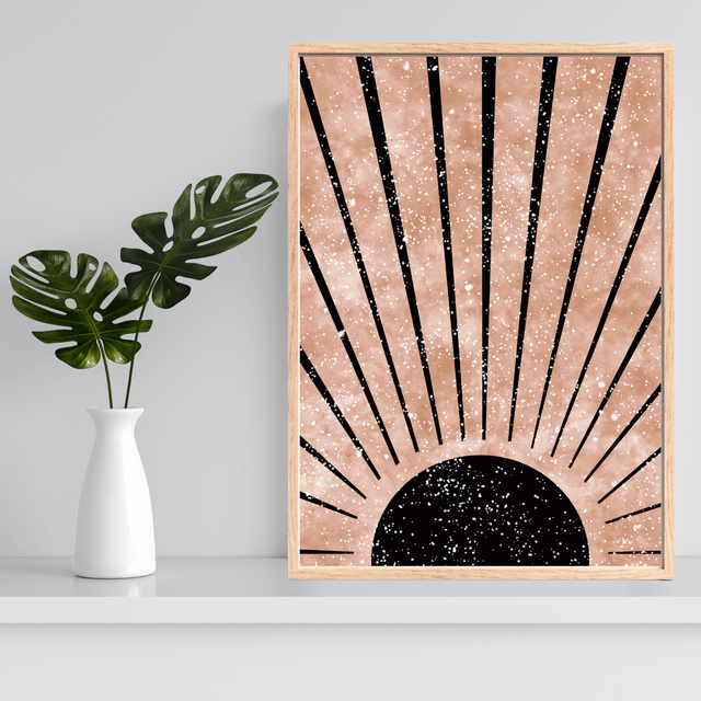 Impression Art Lever de Soleil Bohème - Décoration Murale Bohème  / Boho Sunrise Art Print - Bohemian Wall Decor