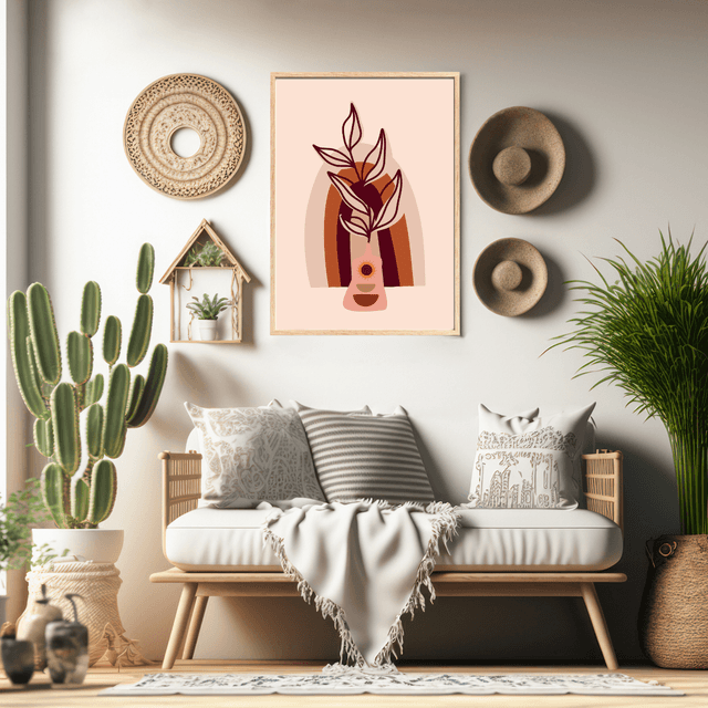 Impression Plante Botanique Bohème - Art Mural Inspiré par la Nature / Botanical Boho Plant Print - Nature-Inspired Wall Art