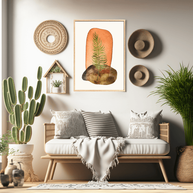 Impression Feuille Botanique Minimaliste - Décoration Murale Élégante / Minimalist Botanical Leaf Print - Elegant Wall Decor