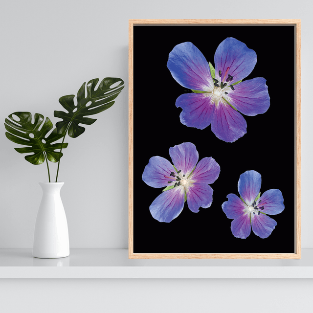 Impression Fleurs Violettes - Décoration Murale Florale Élégante / Purple Flowers Print - Elegant Floral Wall Decor