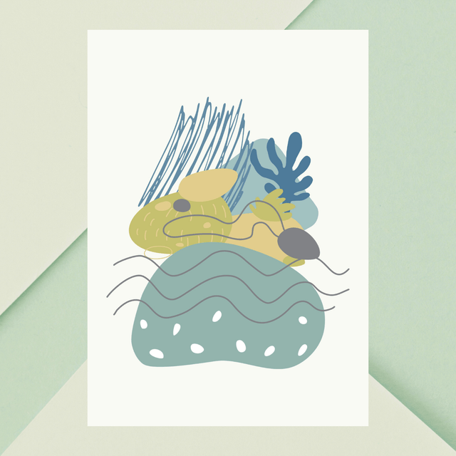 Impression Botanique Verte Bohème - Art Mural Inspiré par la Nature / Botanical Green Boho Print - Nature-Inspired Wall Art
