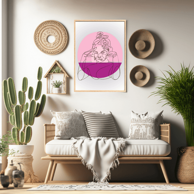 Illustration de Télépathie Féminine - Art Mystique / Intriguing Female Telepathy Illustration - Mystical Wall Art