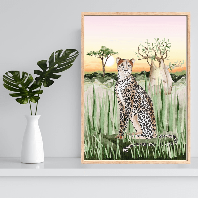 Impression de Guépard dans la Savane / Cheetah Print - Grace in the Savannah