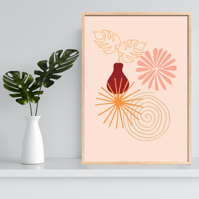 Impression Fleurs Botaniques Bohème - Art Mural Inspiré par la Nature / Botanical Boho Flowers Print - Nature-Inspired Wall Art