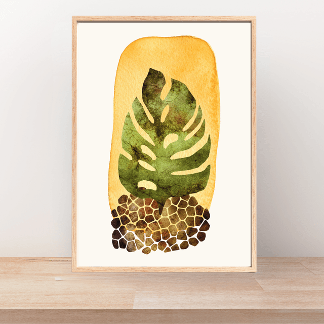 Impression Feuille Botanique Minimaliste - Décoration Murale Élégante / Minimalist Botanical Leaf Print - Elegant Wall Decor