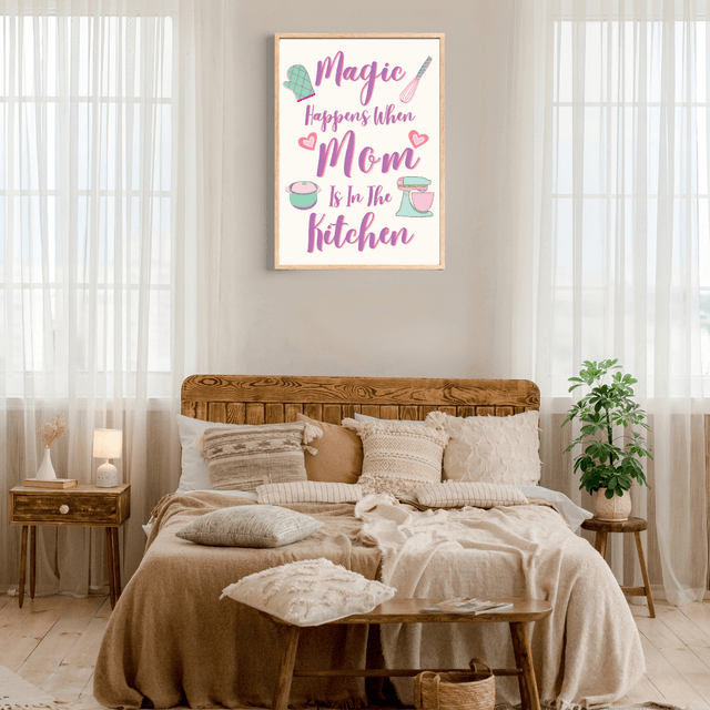 Impression Typographique 'Rien de Mieux que la Cuisine de Maman'- Décoration Murale / Nothing Better Than Mom's Cooking Typography Print - Wall Decor"