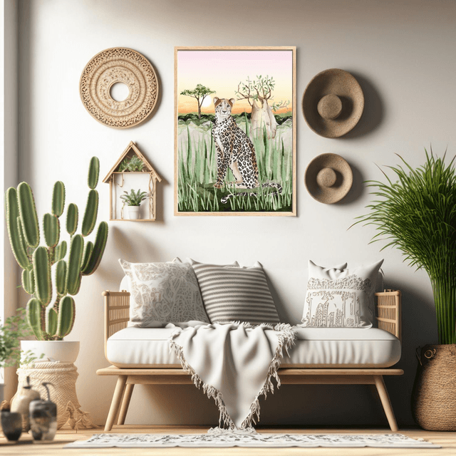 Impression de Guépard dans la Savane / Cheetah Print - Grace in the Savannah