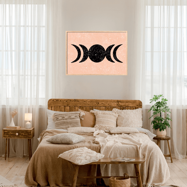 Impression Cycle de la Lune Bohème - Décoration Murale Mystique / Boho Moon Cycle Print - Mystical Wall Decor