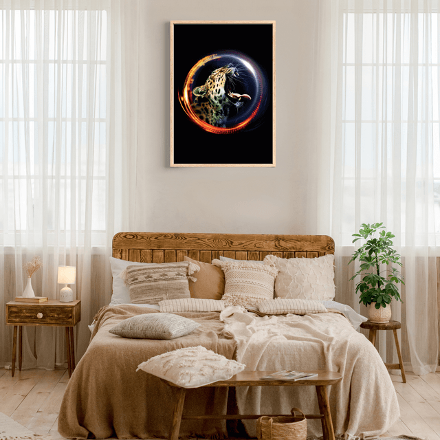 Impression Rugissement de Léopard - Décoration Murale Faune Sauvage / Leopard Roar Art Print - Wild Animal Wall Decor
