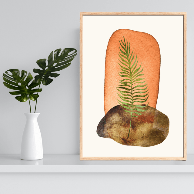 Impression Feuille Botanique Minimaliste - Décoration Murale Élégante / Minimalist Botanical Leaf Print - Elegant Wall Decor