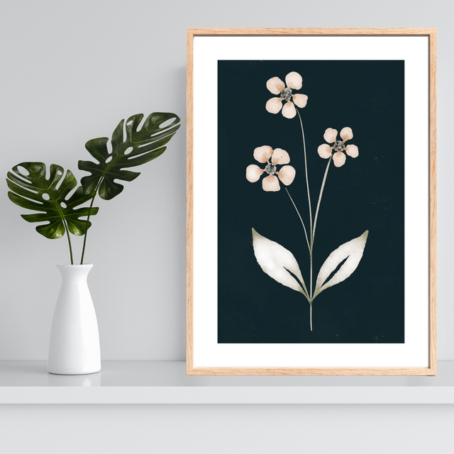  Impression Florale Pastel / Pastel Floral Print: Décoration Murale Minimalist 