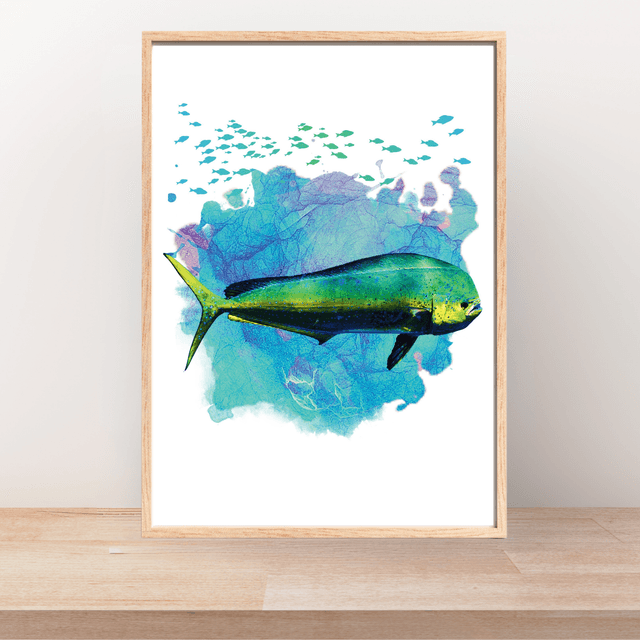  Impression Artistique de Mahi-mahi pour les Amoureux de l'Océan / Mahi-mahi Art Print for Ocean Lovers : Décoration Murale Aquatic