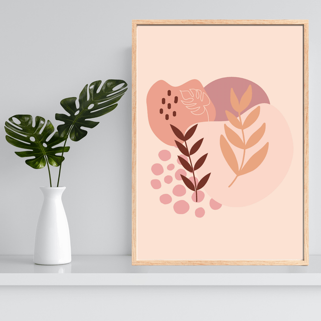 Impression Feuilles Botaniques Bohème - Art Mural Inspiré par la Nature / Botanical Boho Leaves Print - Nature-Inspired Wall Art