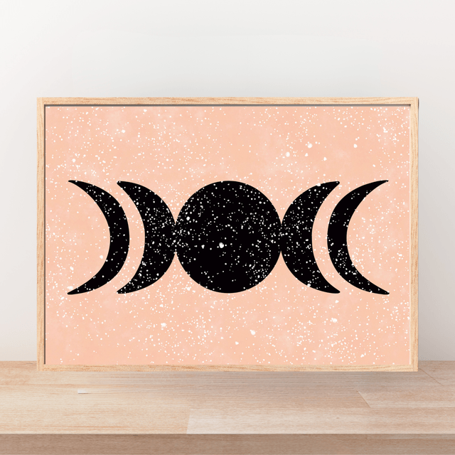 Impression Cycle de la Lune Bohème - Décoration Murale Mystique / Boho Moon Cycle Print - Mystical Wall Decor