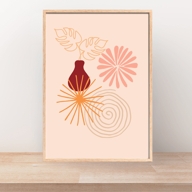 Impression Fleurs Botaniques Bohème - Art Mural Inspiré par la Nature / Botanical Boho Flowers Print - Nature-Inspired Wall Art