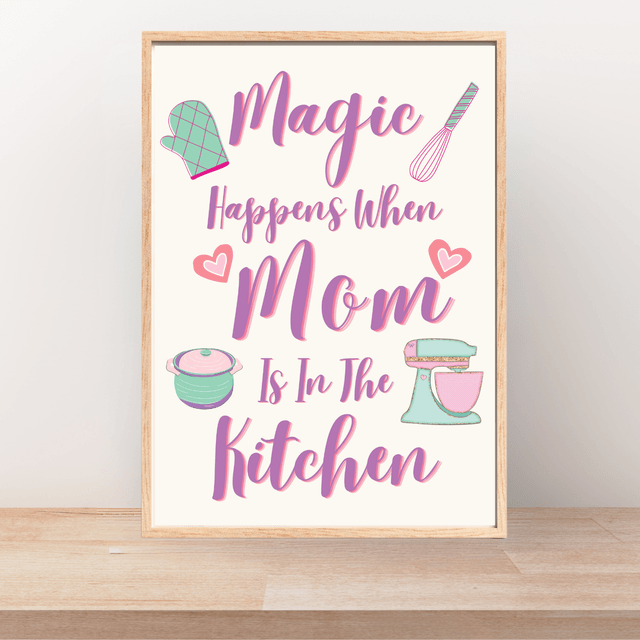 Impression Typographique 'Rien de Mieux que la Cuisine de Maman'- Décoration Murale / Nothing Better Than Mom's Cooking Typography Print - Wall Decor"