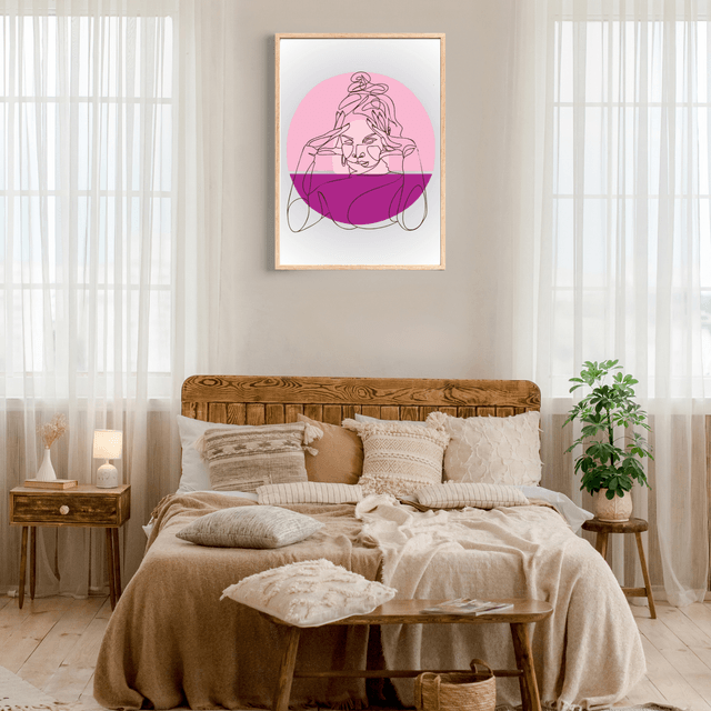Illustration de Télépathie Féminine - Art Mystique / Intriguing Female Telepathy Illustration - Mystical Wall Art