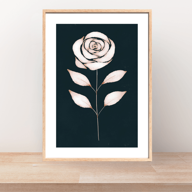 Impression Florale Rose Pastel / Soft Elegance: Pastel Rose Art Print: Décoration Murale Minimalist 