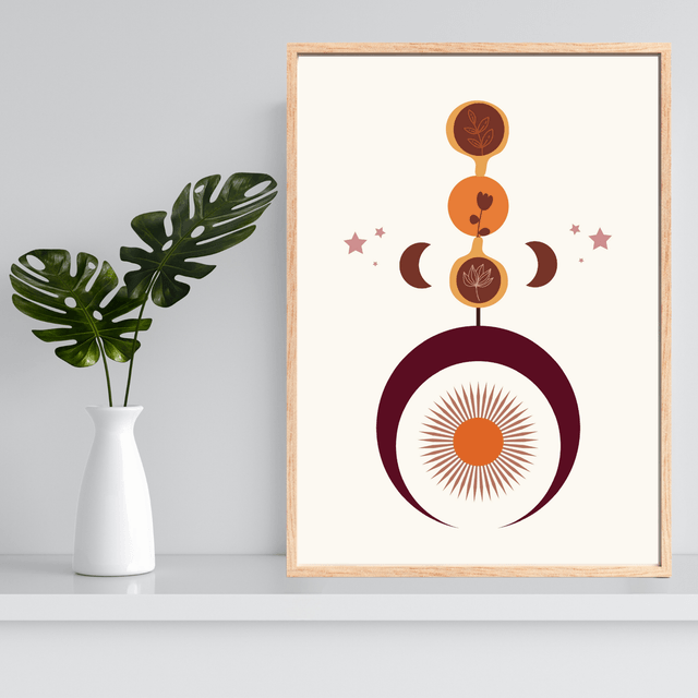 Impression d'Art Harmonie Céleste – Décoration Murale Bohème Moderne / Celestial Harmony Art Print – Modern Boho Wall Decor