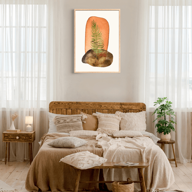 Impression Feuille Botanique Minimaliste - Décoration Murale Élégante / Minimalist Botanical Leaf Print - Elegant Wall Decor
