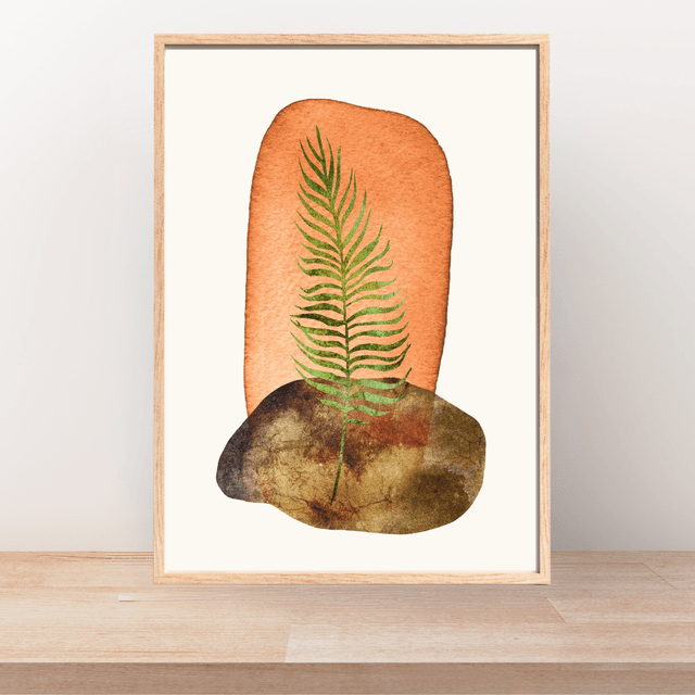 Impression Feuille Botanique Minimaliste - Décoration Murale Élégante / Minimalist Botanical Leaf Print - Elegant Wall Decor
