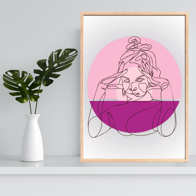 Illustration de Télépathie Féminine - Art Mystique / Intriguing Female Telepathy Illustration - Mystical Wall Art