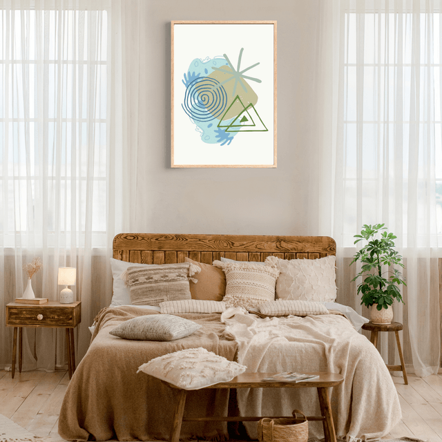 mpression Botanique Verte Bohème - Art Mural Inspiré par la Nature /"Botanical Green Boho Print - Nature-Inspired Wall Art"