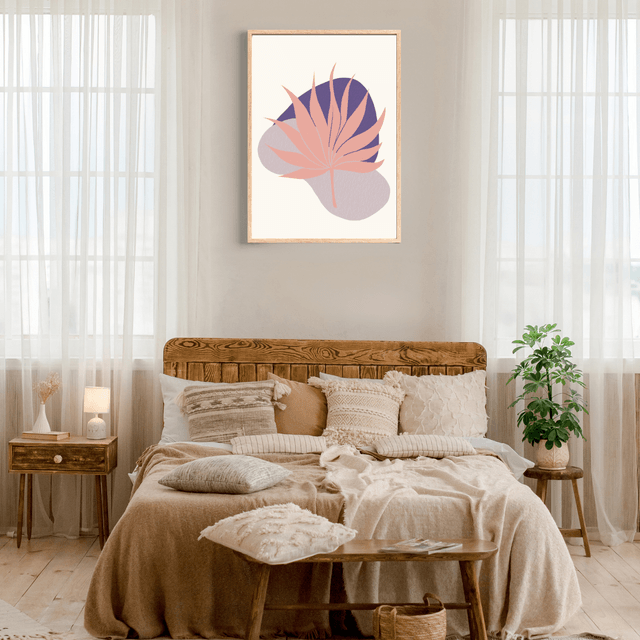 Impression Bohème Botanique Violette - Décoration Murale Bohème / Botanical Purple Boho Print - Bohemian Wall Decor