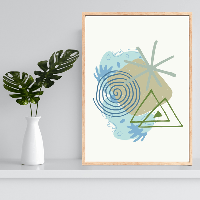 mpression Botanique Verte Bohème - Art Mural Inspiré par la Nature /"Botanical Green Boho Print - Nature-Inspired Wall Art"