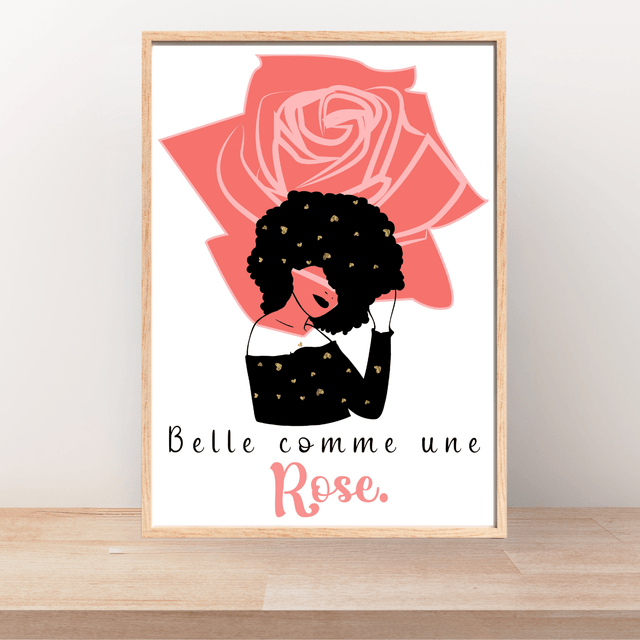 Impression 'Belle comme une Rose- Art Floral Élégant  / Beautiful as a Rose' Print - Elegant Floral Wall Art